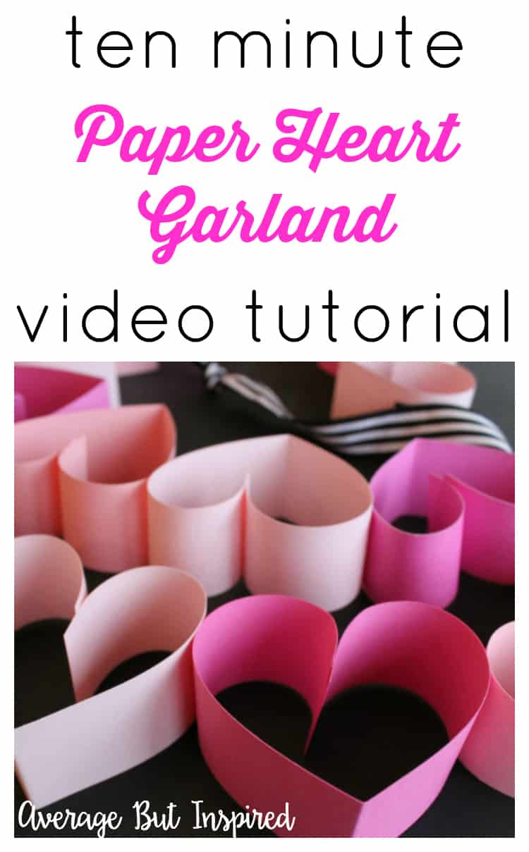 In just ten minutes you can make an adorable Paper Heart Garland that's a perfect Valentine's Day craft or party decor! Watch the video and learn how to make your own in no time!