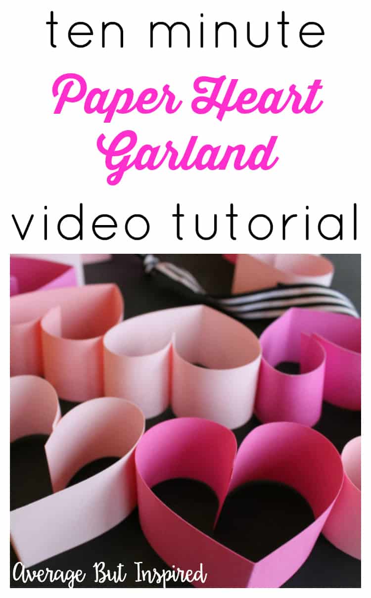 Paper heart garland store diy