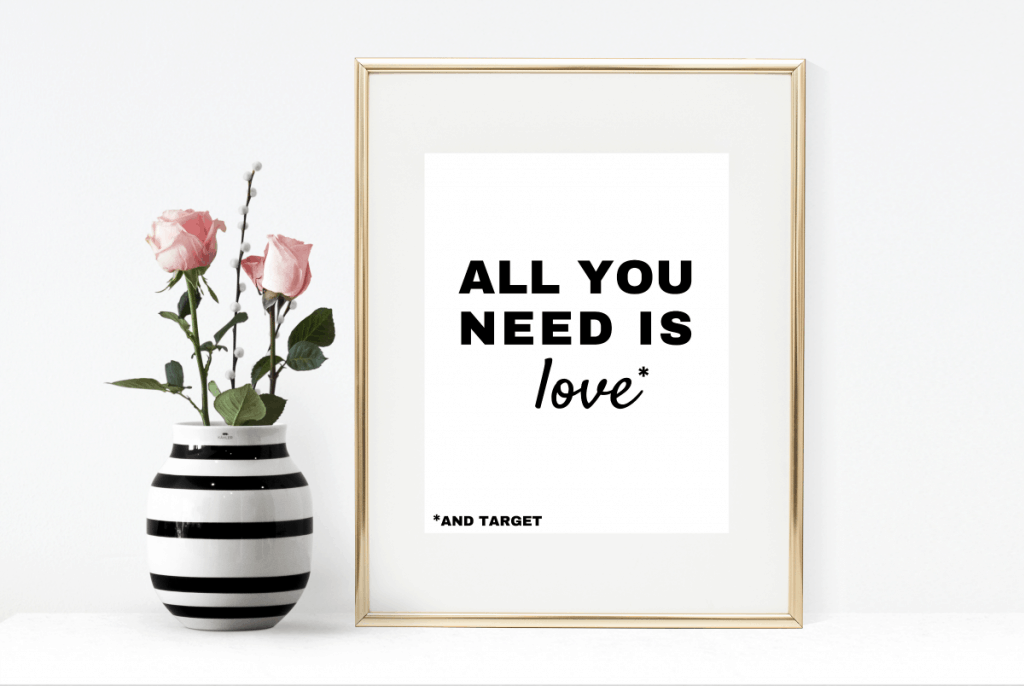 Download this free "All You Need is Love" printable for Valentine's Day or as a gift for your girlfriends. It comes in two color combos!