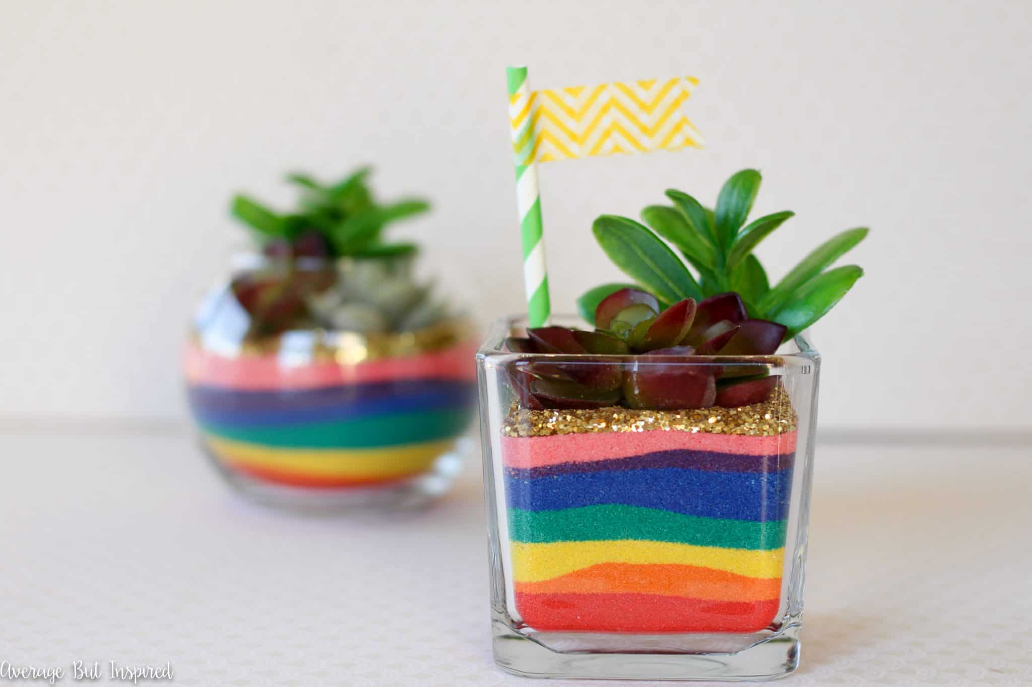 Rainbow Sand Art Terrariums