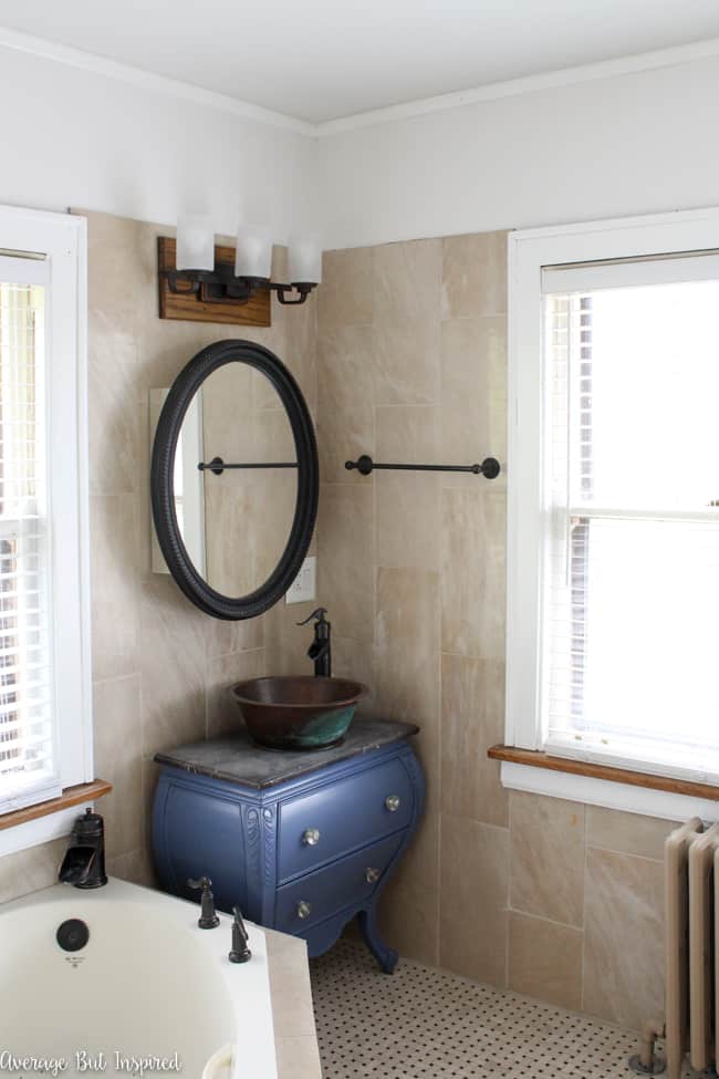 As part of the One Room Challenge, this blogger is giving her dated master bathroom a bright and clean update!