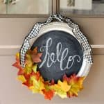 Dollar Tree Silver Tray Wreath