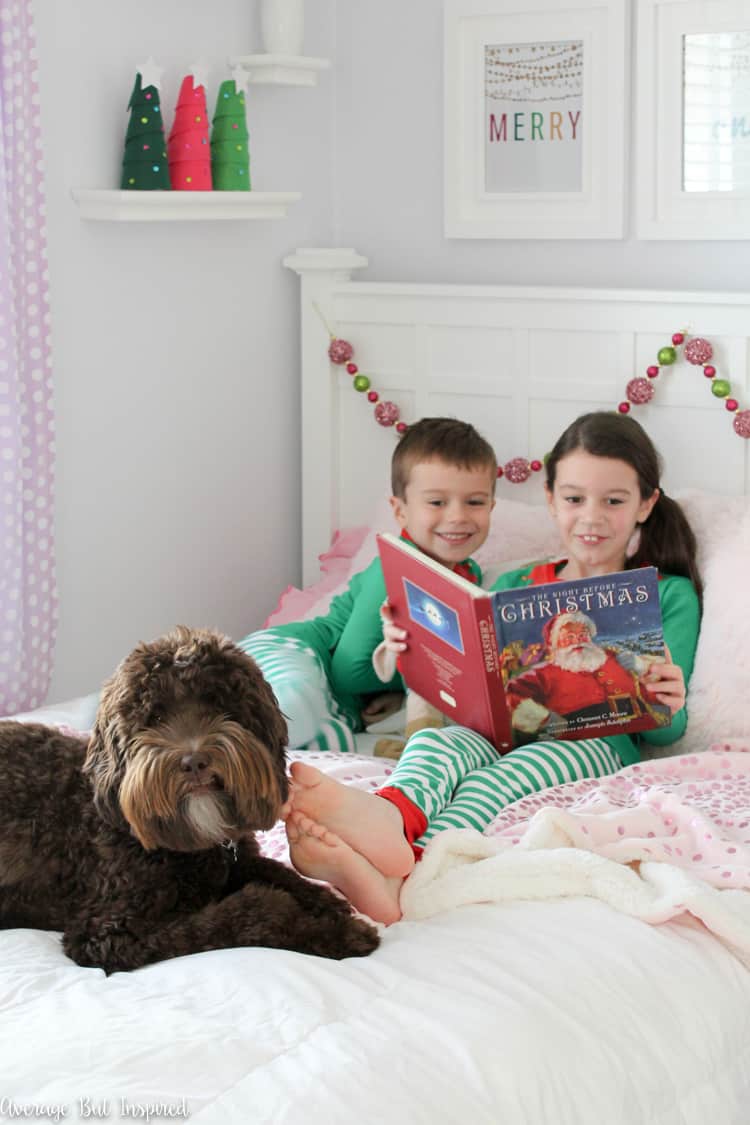 Deck the halls with these fun Colorful Christmas Kids Bedroom decor ideas! Furry throws and pillows and bright colors make the room special for the holiday season!