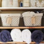 An Organized Linen Closet Makeover {How to Get Maximum Storage in a Small Space}
