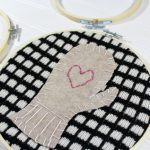 Upcycled Sweater Embroidery Hoop Art
