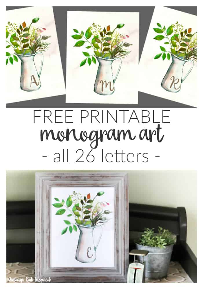 Download These Free Printable Monogram Alphabet Letters For Your Home  Decoration