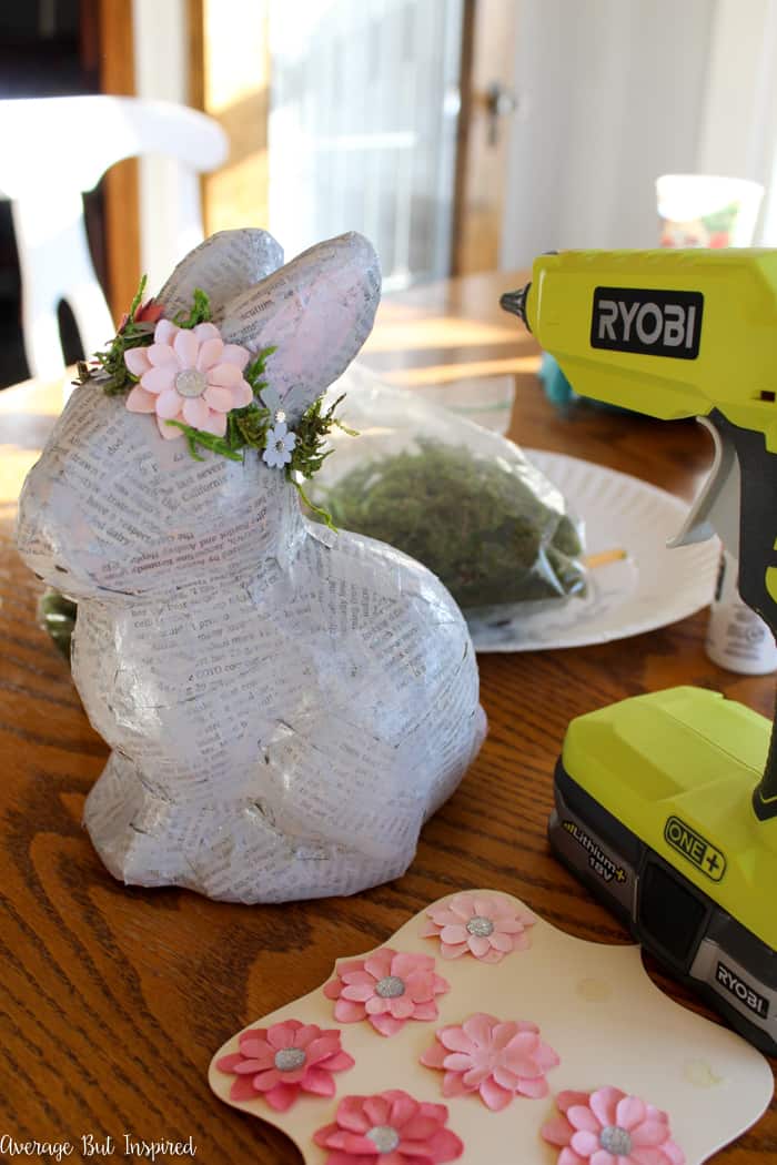 Making a tiny paper maché crown for my bunny rabbit