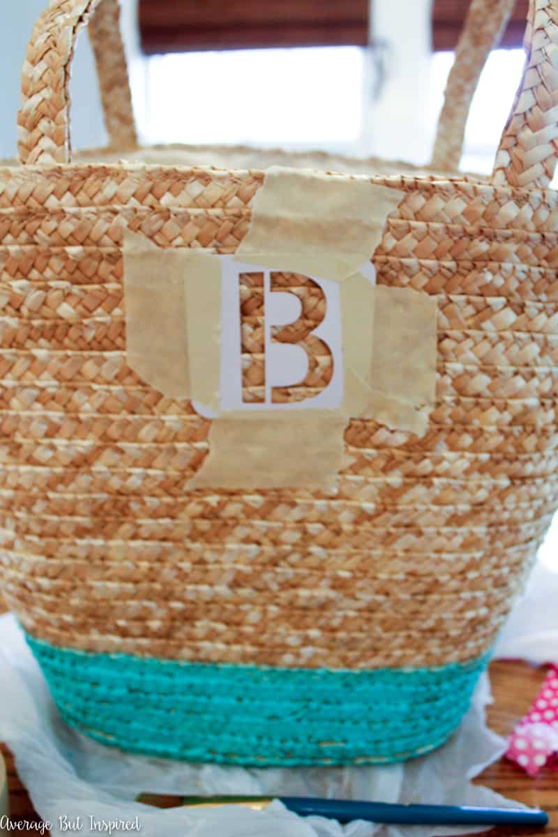 How to Paint a Straw Tote for a Trendy Summer Bag - Average But