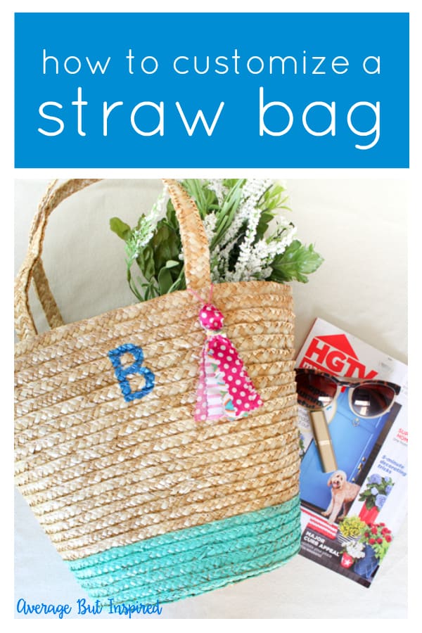 Grab a plain straw bag and customize it with paint and a DIY fabric tassel! It's so easy to get this trendy straw bag look for summer without spending a fortune. Learn how in this post!