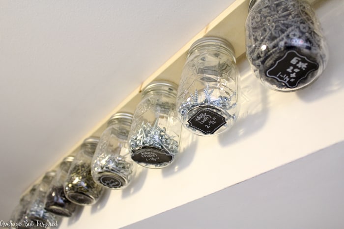 How-to Mason Jar Screw Storage 