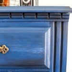 Denim Faux Finish Furniture Painting Technique {A Lingerie Chest of Drawers Makeover}