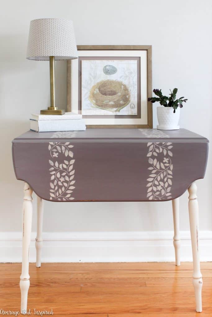 Chalk Painted Drop Leaf Table Makeover Average But Inspired   Chalk Painted Drop Leaf Table 3810 683x1024 