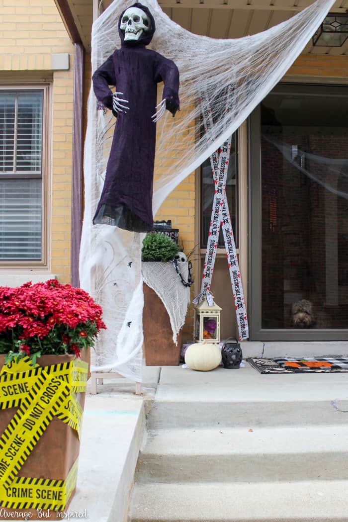 Dollar Store Halloween Porch Decor - Average But Inspired