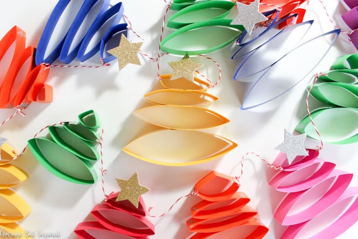 paper christmas tree garland