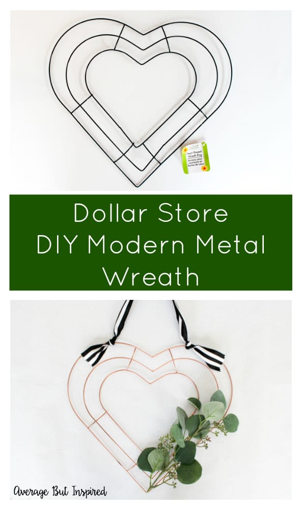 How to Make a Modern Metal Wreath - Average But Inspired