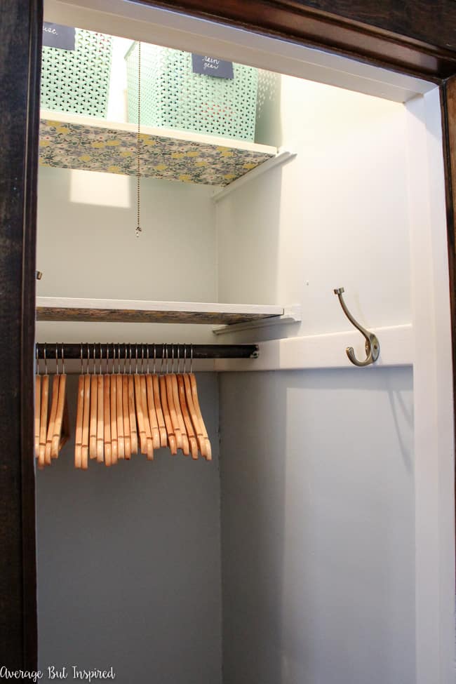 Small Coat Closet Organization Makeover - Average But Inspired