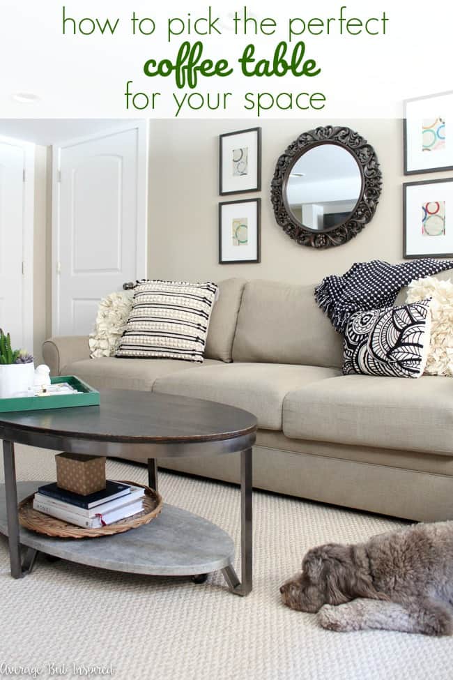 Struggling to figure out how to pick the right coffee table for your space? This post will help! Learn basic measurements to take into consideration, style issues, and other factors you should consider when purchasing a new coffee table.