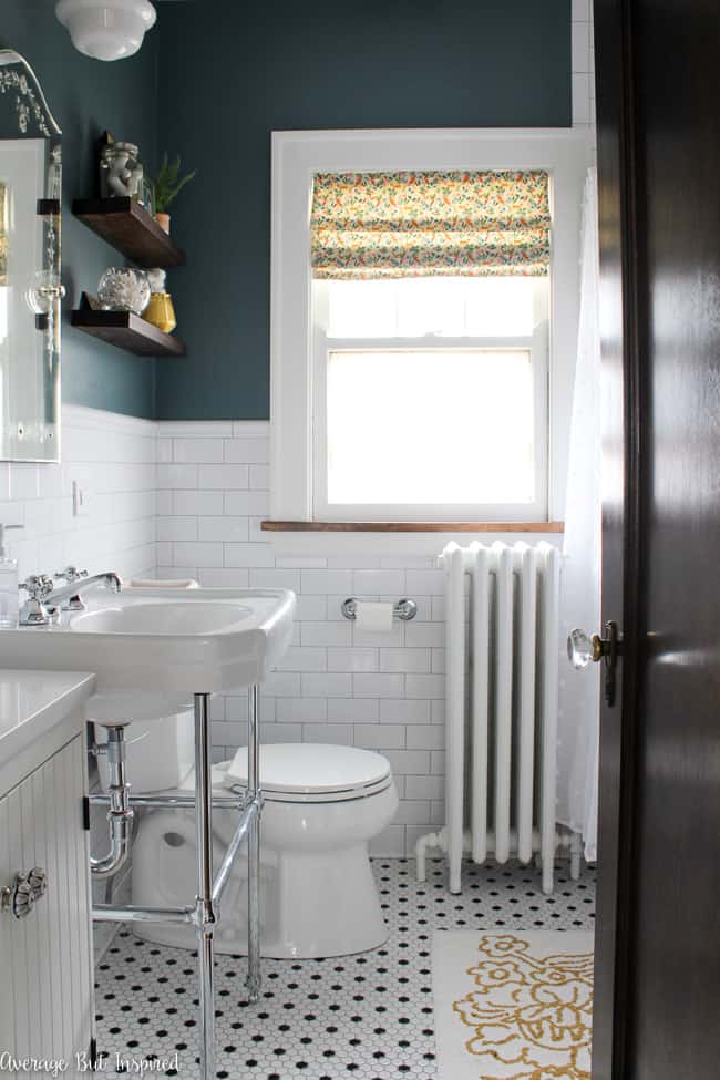 Vintage-Inspired Bathroom Shelf