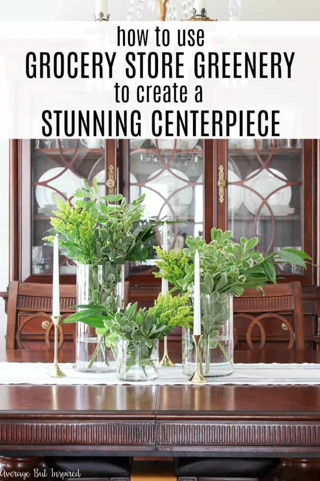 With around $10 of grocery store greenery, you can create a gorgeous centerpiece for your home or any event! Using different shades of foliage and a special trick, you'll make a greenery centerpiece that is beautiful and budget-friendly.