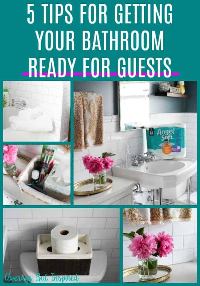 SO helpful! Read this post to get five tips for getting your bathroom guest ready! No stress, no fuss - it's easy to have a great guest bathroom!