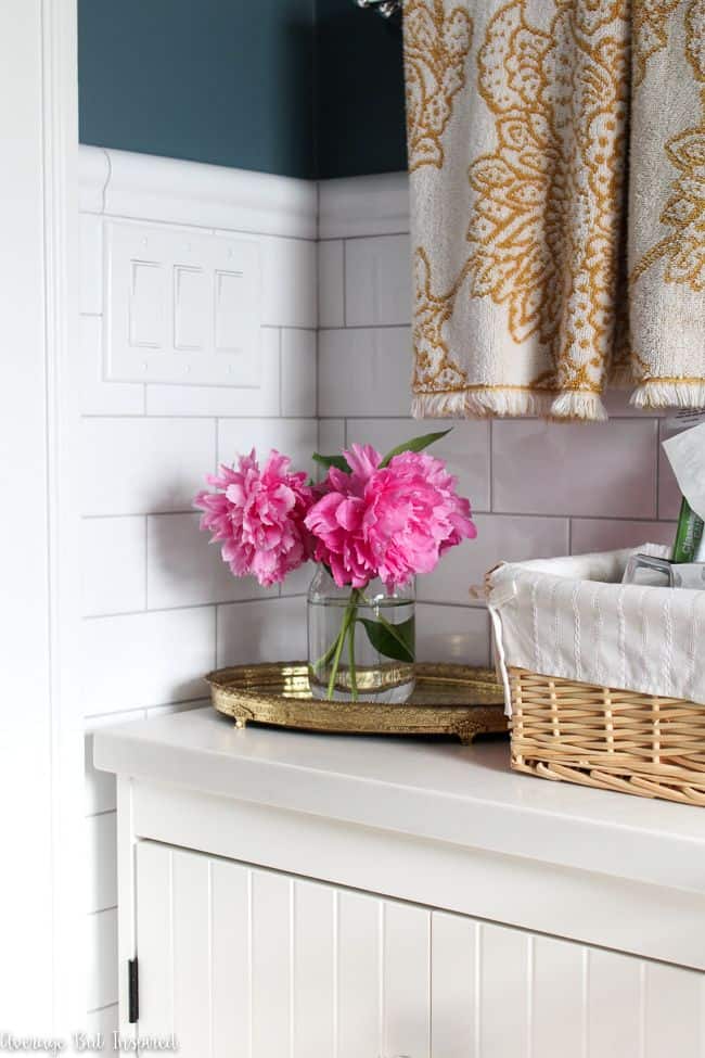 Putting out fresh flowers is just one of the five tips for getting your bathroom guest ready! Read this post to find out the other four. You'll have a great guest bathroom in no time.