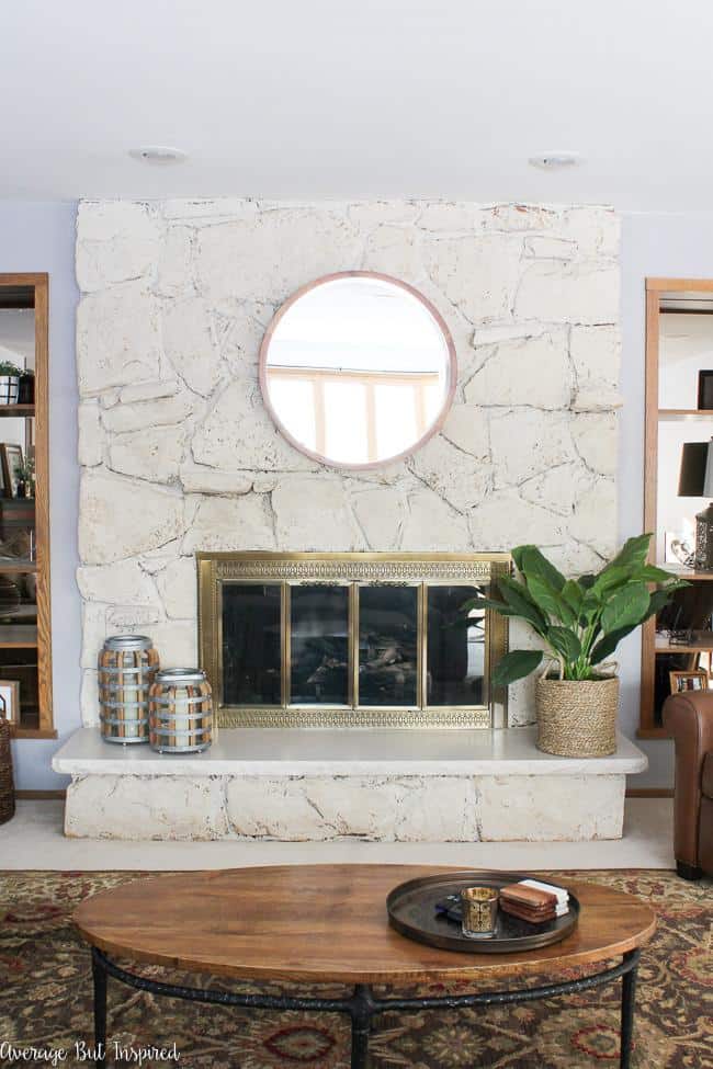 Learn to paint a marble fireplace hearth in four simple steps! It's easy to get a durable finish for your fireplace hearth by painting it.
