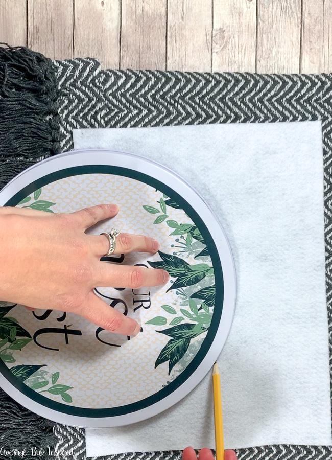 Use a Dollar Tree rug to create unique DIY home decor.
