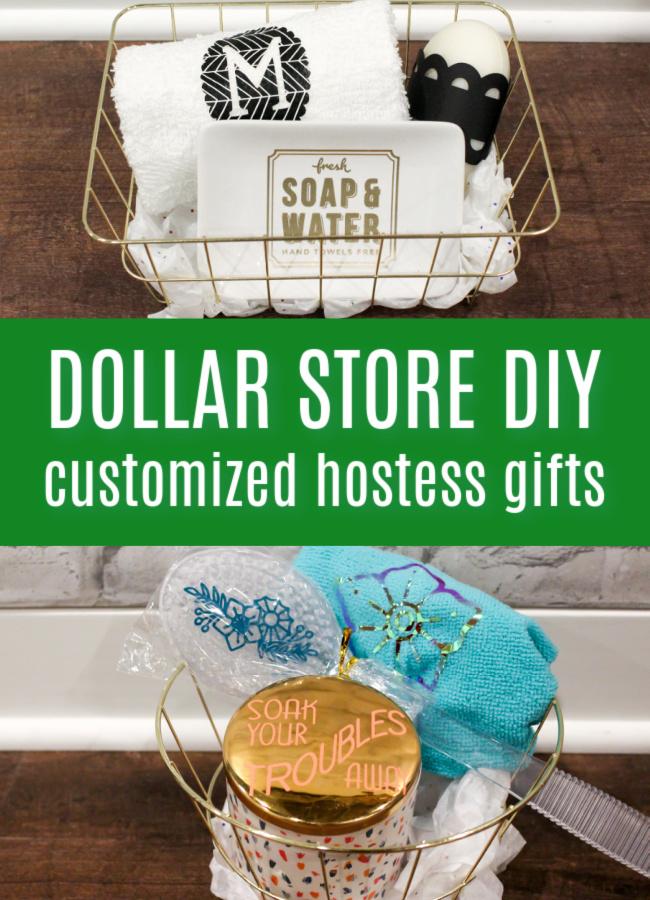 This is awesome! These dollar store hostess gifts are so special when customized with Cricut Joy electronic cutting and writing machine! Learn how to put together these budget-friendly hostess gifts, which also work as teacher gifts, holiday gifts, and more!