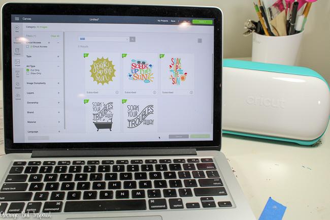 Cricut Design Space is filled with images that you can use on any dollar store project.