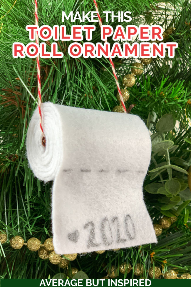 This is the BEST DIY ornament for 2020! Learn how to make this toilet paper ornament, which will bring a grin to everyone's face this year! Who can forget the great TP shortage of 2020?