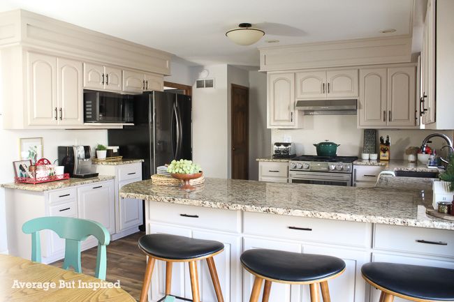 how to paint oak kitchen countertops