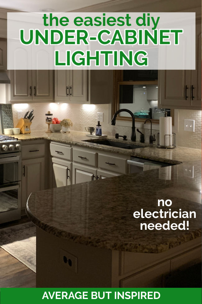 The Easiest Diy Under Cabinet Lighting, Cost For Electrician To Install Under Cabinet Lighting
