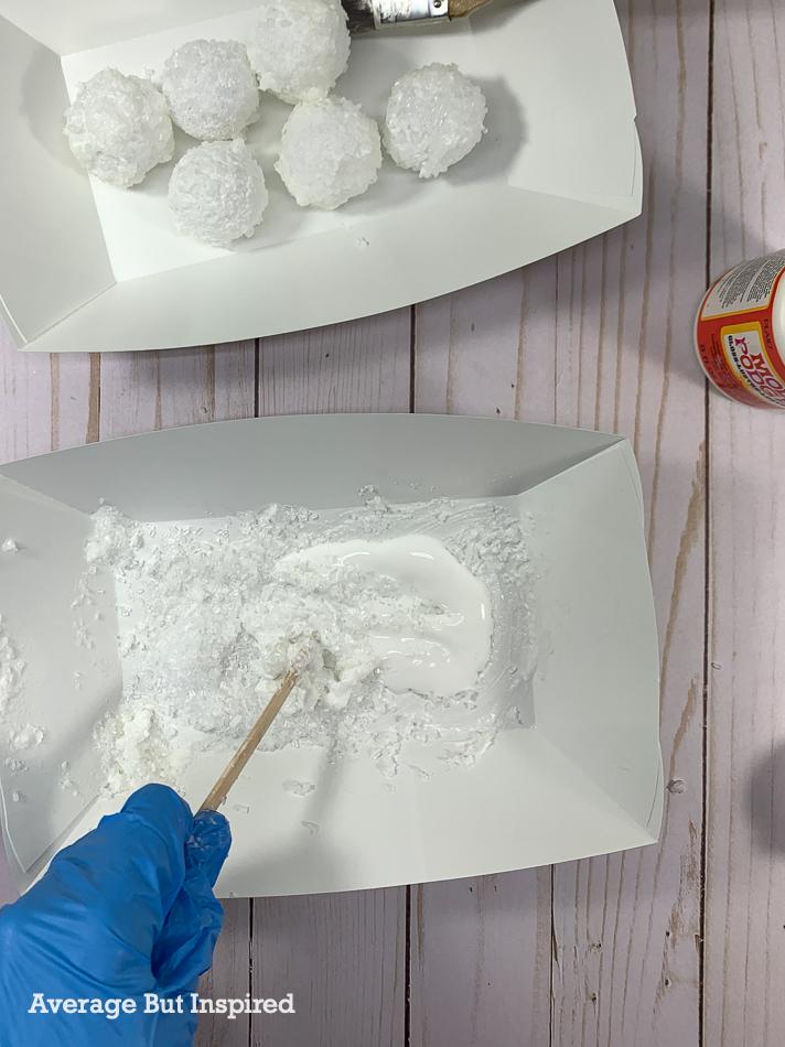 Learn how to make fake snowballs for decor and crafts! With simple supplies you can make many of them very quickly!