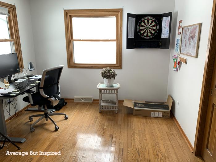 BEFORE: this bedroom was a total afterthought. It got a makeover as works great as a guest room and office now!