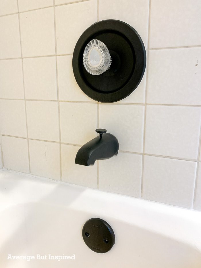 The Best Way To Spray Paint A Faucet Average But Inspired - How To Paint Bathroom Faucets Matte Black