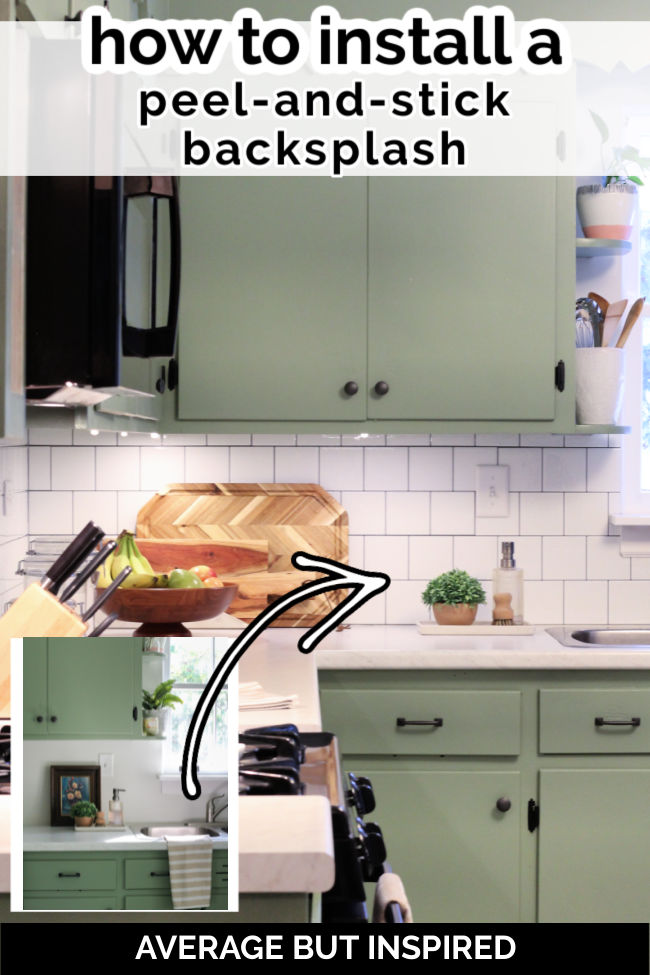 See how a Smart Tiles peel and stick backsplash in a timeless white square pattern updated this 1950s kitchen.