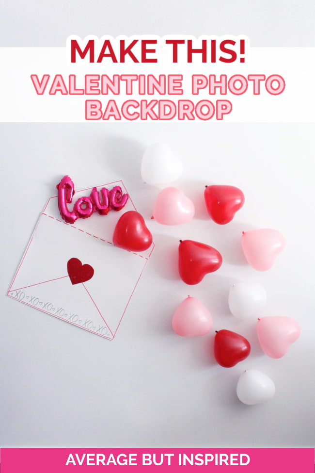 Make an adorable DIY Valentine photo backdrop for your Valentine's Day celebration! This is the cutest love note inspired photo backdrop, and you can make it with dollar store supplies!