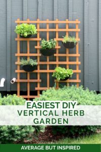 Easy Diy Vertical Herb Garden - Average But Inspired