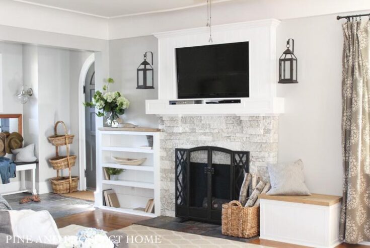 DIY Fireplace Makeover: Wood Slat Fireplace