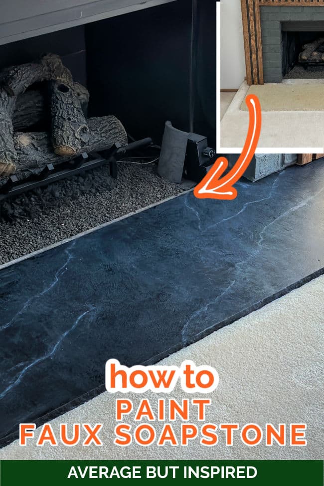 Learn how to make a faux soapstone finish on anything! This post shows you how to paint soapstone.