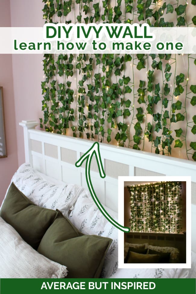 Love the trendy ivy wall decor look? This post shows you how to make your own DIY ivy wall!