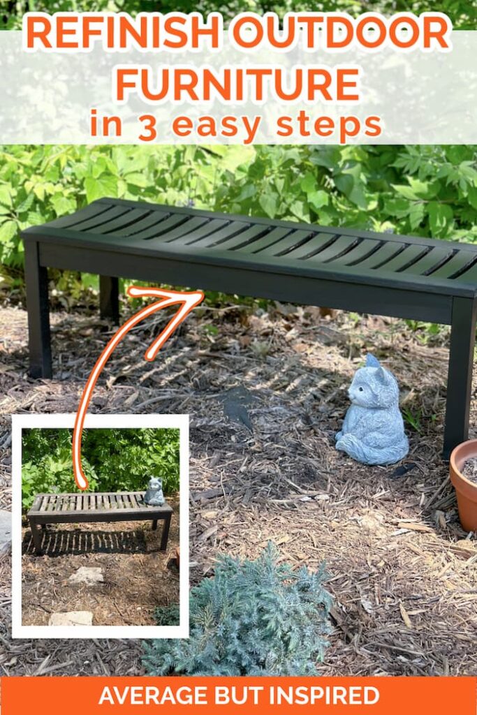 Learn how to refinish outdoor wood furniture in three simple steps! You can make gray, dry, and cracked outdoor wood look new again.
