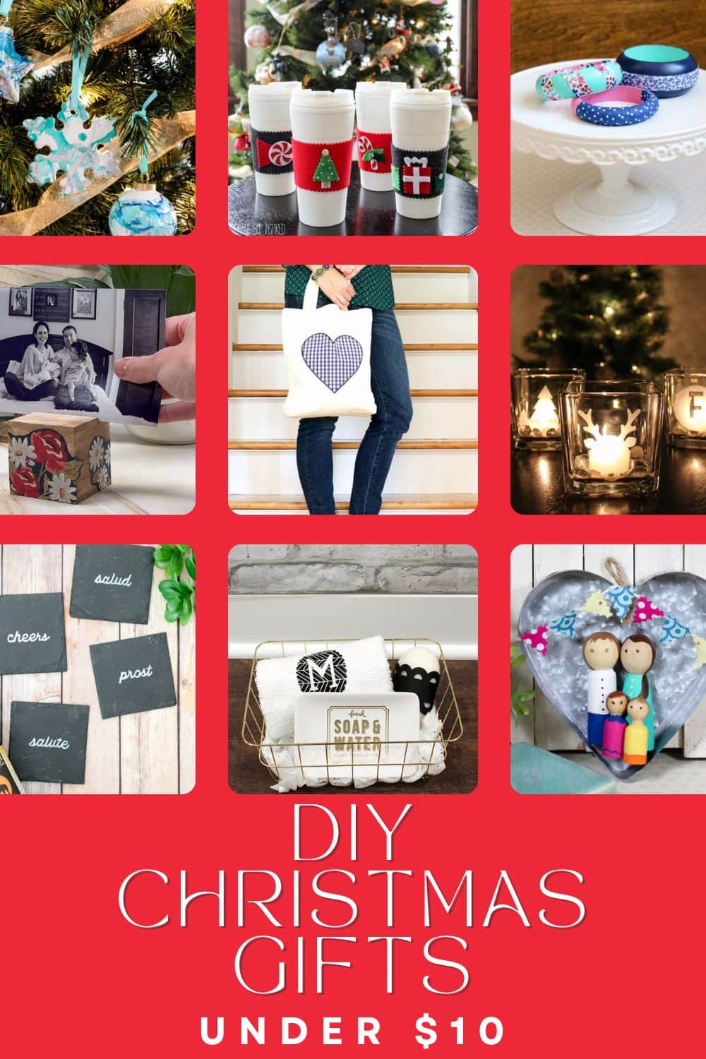 This post has so many DIY Christmas Gifts for under $10! Handmade holiday gifts can be so special to give and receive, so get these great DIY gift ideas in this post.