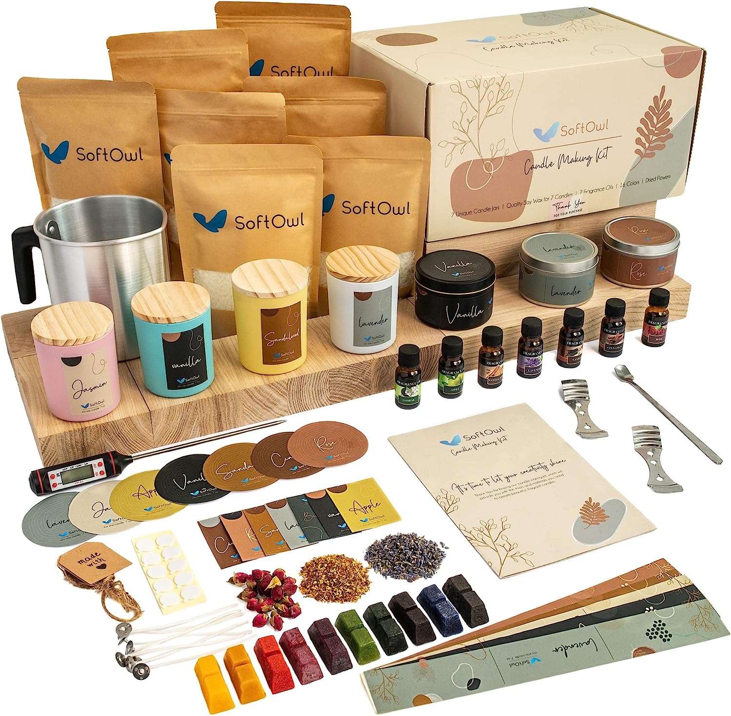 A soy candle making kit is a wonderful gift idea for craft lovers.