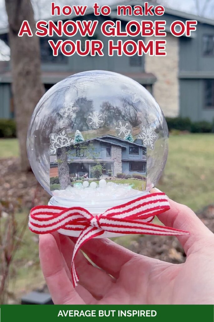 Learn how to make a custom snow globe of your house! It's easy to make a DIY home snow globe with this tutorial.