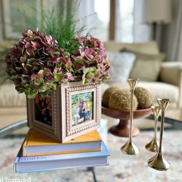 Make a DIY Picture Frame Flower Box out of Dollar Tree picture frames! This is an awesome Mother's Day gift DIY idea!