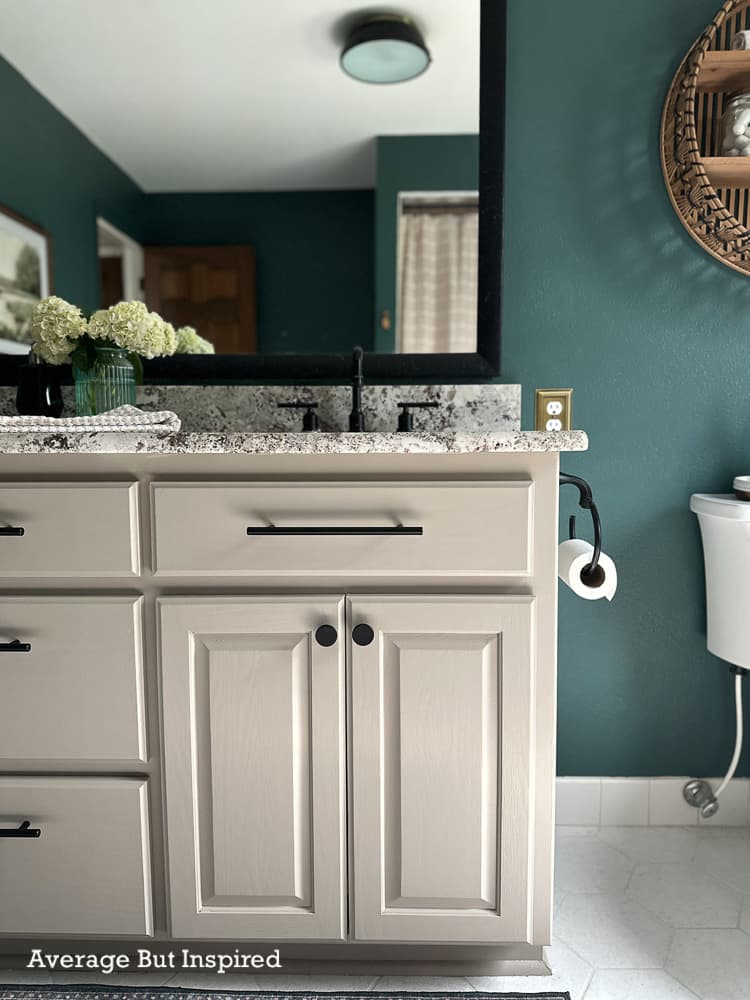 Moody Green Bathroom in BEHR Hidden Gem