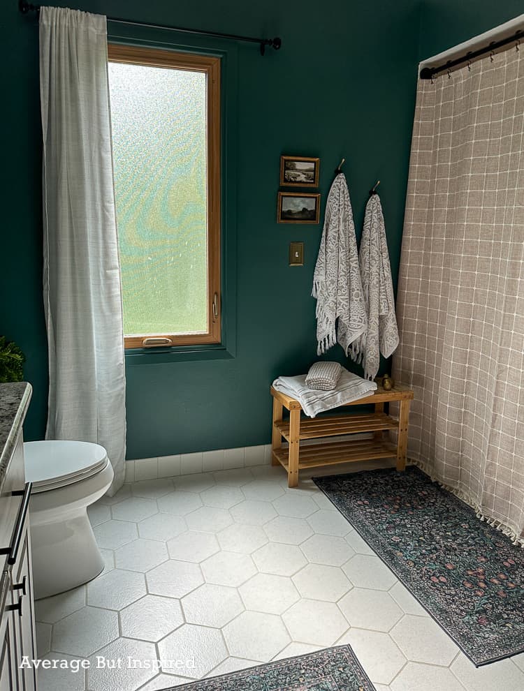 Moody Green Bathroom in BEHR Hidden Gem