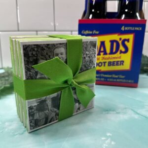 DIY Photo Coasters made with tiles are such a great DIY gift! You can make them as a DIY Christmas gift, Father's Day gift, Mother's Day gift, and more!