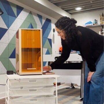 Bre of Average But Inspired setting up the xTool F2 Ultra UV laser.